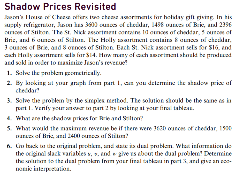 Shadow Prices Revisited Jason S House Of Cheese Offers Two Cheese Assortments For Holiday Gift Giving In His Supply Ref 1