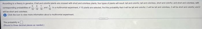 And According To A Theory In Genetic Tall And Colorful Plants Are Crossed With Short And Colorless Plants Four Types Of 1