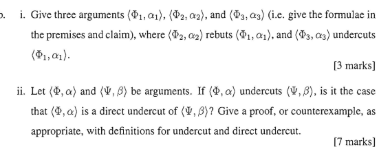 I Give Three Arguments 01 01 02 2 And 03 A3 I E Give The Formulae In The Premises And Claim Where 0 1