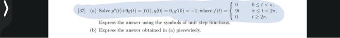 0 96 0 Osic Si 2 12 37 Solve Y 9y T 10 Y 0 0 5 0 1 Wlure T Express The Answering The Symbols O 1