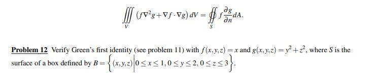As J 10 S V5 V3 Av Vgf A An Surface Of A Box Defined By B 4 3 2 05xs1 05ys2 05 53 Z Problem 12 Verify Gree 1
