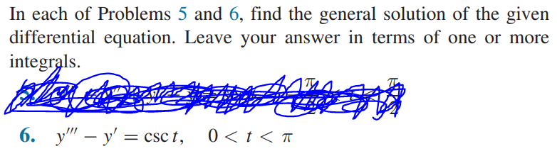 In Each Of Problems 5 And 6 Find The General Solution Of The Given Differential Equation Leave Your Answer In Terms Of 1