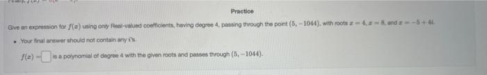 Practice For The Function F X 8 22 11x 30 A What Is The Y Intercept B What Are The X Intercept S Enter You 6