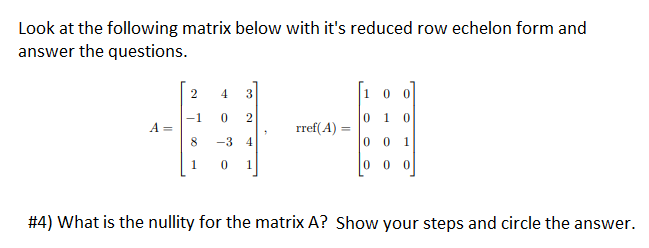 Finding Nullity Help 1