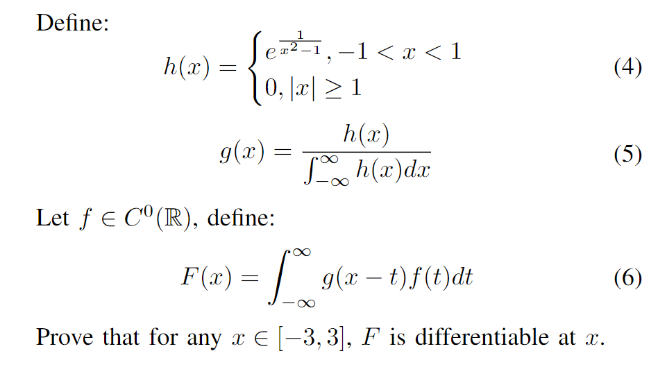 4 Define Sez7 1 1 X 1 H X 10 721 0 X 1 H X G X Sh X Dx Let Fe C R Define 5 X F Ar 91 T 1