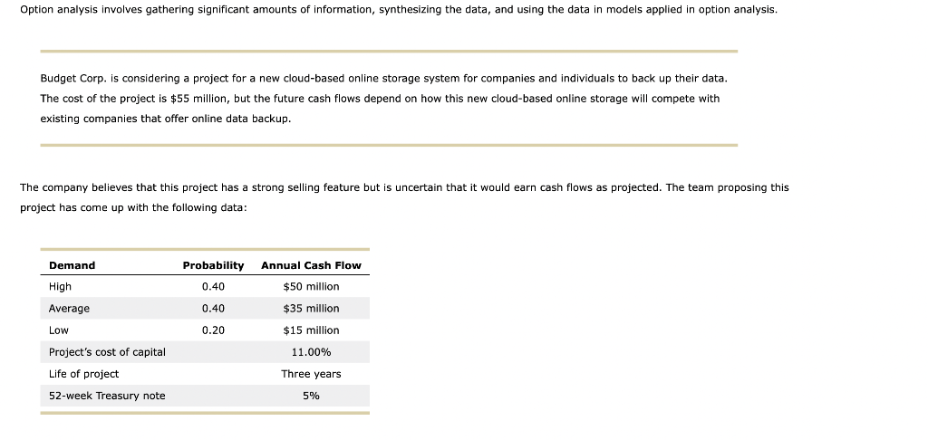 Option Analysis Involves Gathering Significant Amounts Of Information Synthesizing The Data And Using The Data In Mode 1