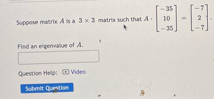 6 2 Consider The Matrix Find The Characteristic Polynomial Not The Characteristic Equation Of This 3 Matrix And Expre 3