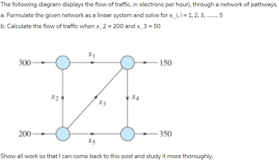 The Following Diagram Displays The Flow Of Traffic In Electrons Per Hour Through A Network Of Pathways A Formulate 1