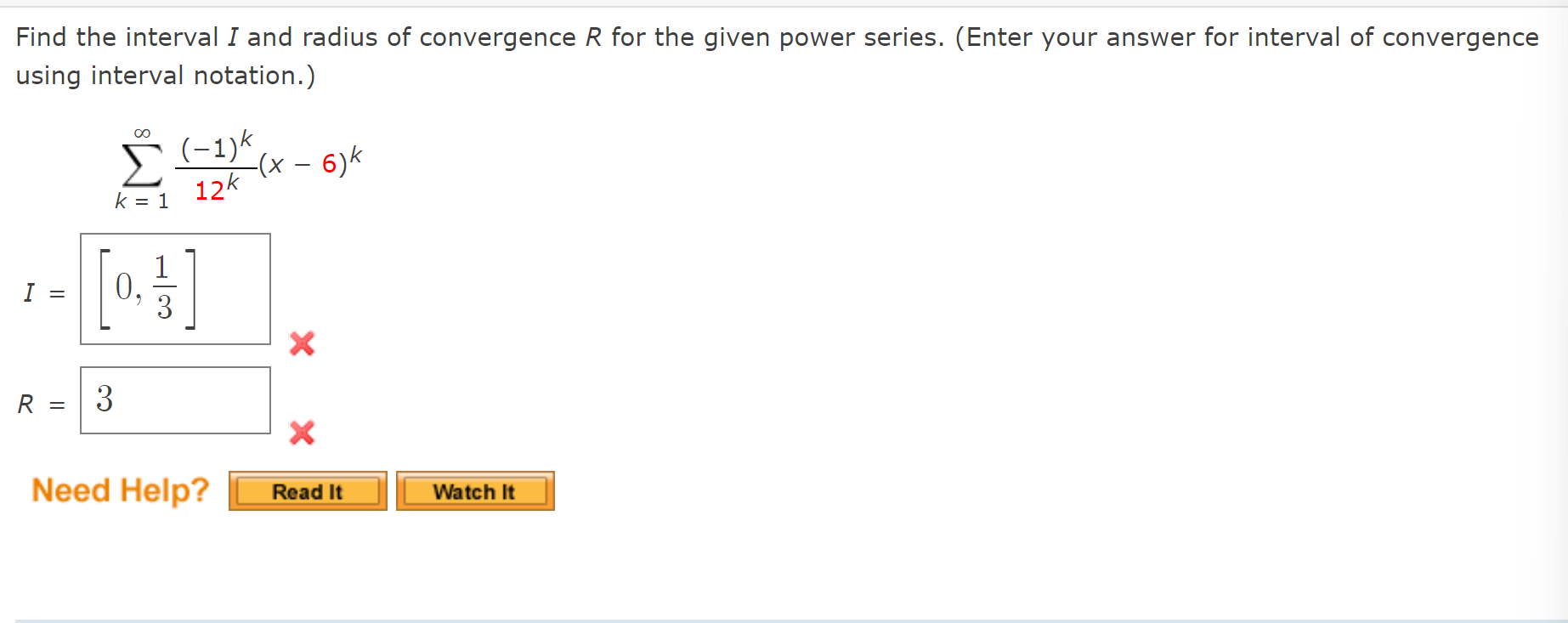 Find The Interval I And Radius Of Convergence R For The Given Power Series Enter Your Answer For Interval Of Convergen 1