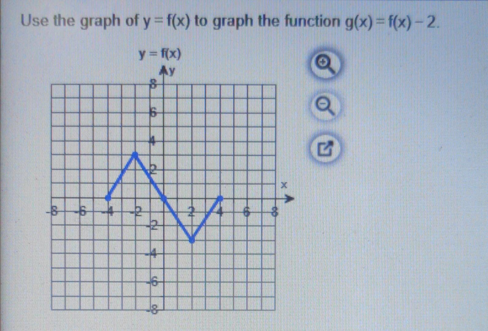 Use The Graph Of Y F X To Graph The Function G X F X 2 Y F X My 8 Choose The Correct Graph Of G Below G Oa Ob 1