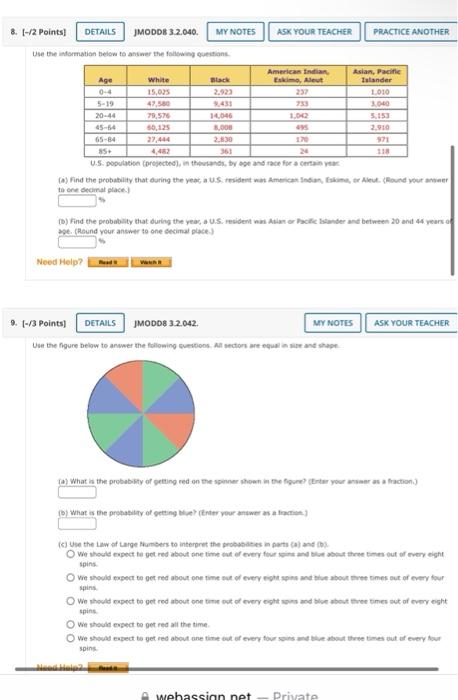 8 I 2 Points Details Jmodda 3 2 040 My Notes Ask Your Teacher Practice Another Use The Information Below To Answer The 1