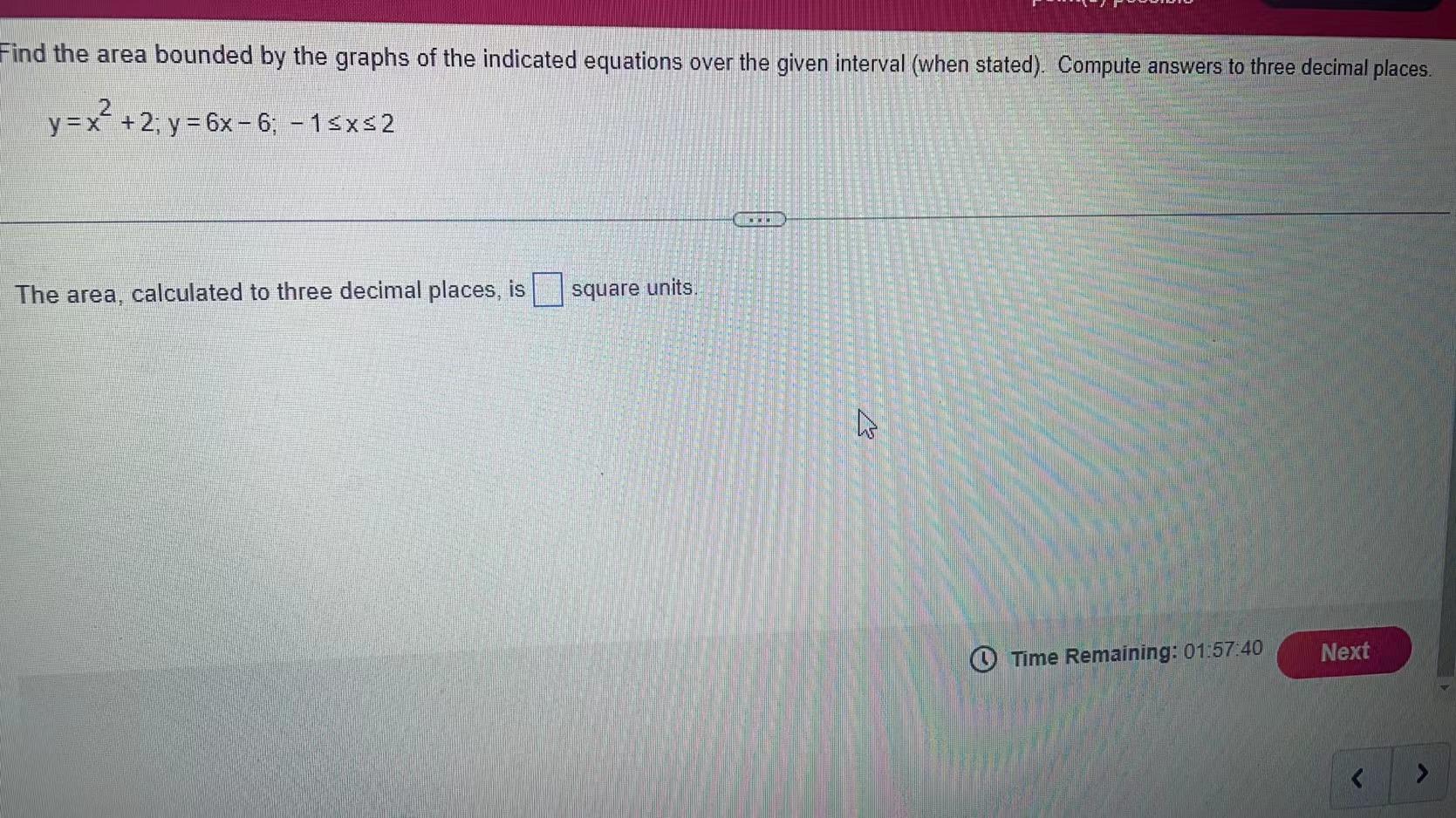 Find The Area Bounded By The Graphs Of The Indicated Equations Over The Given Interval When Stated Compute Answers To 1