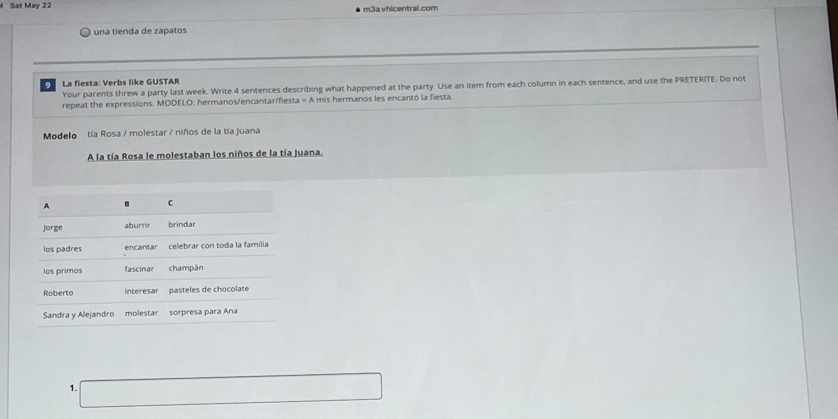 Please Help With My Spanish 1