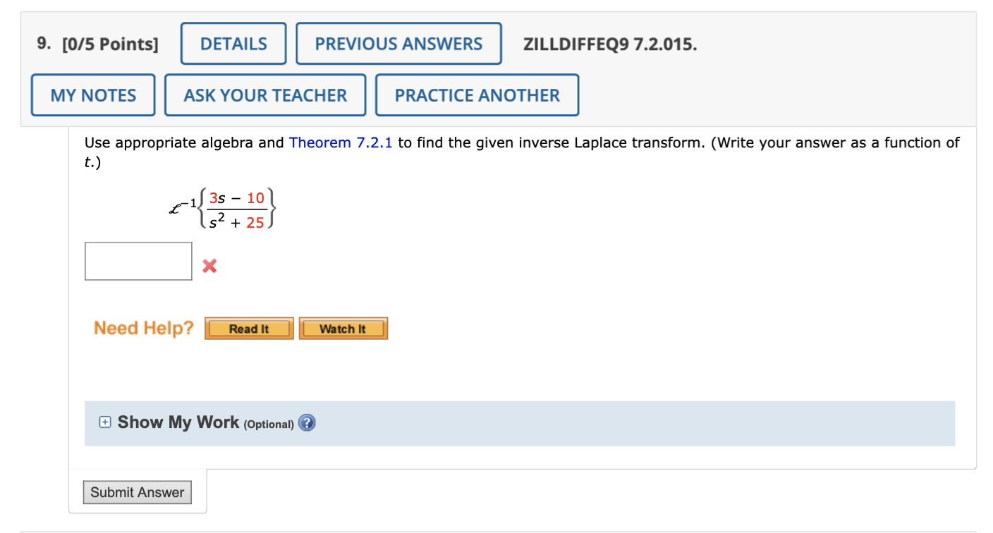 9 0 5 Points Details Previous Answers Zilldiffeq9 7 2 015 My Notes Ask Your Teacher Practice Another Use Appropriate 1