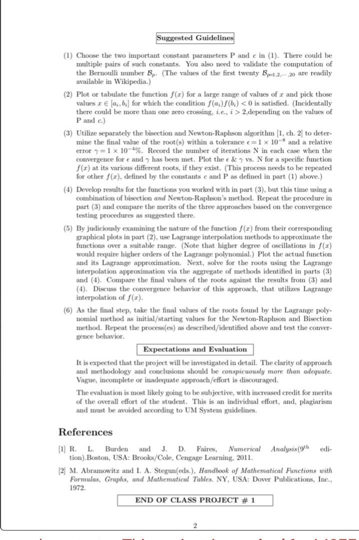 Suggested Guidelines 1 Choose The Two Important Constant Parameters P And C In 1 There Could Be Multiple Pairs Of S 1