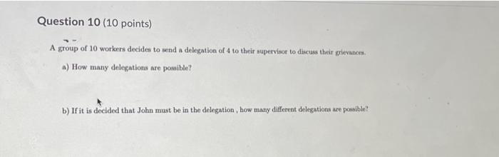 Question 11 5 Points In How Many Ways Can The Letters In The Tennessee Be Arranged A Question 12 5 Points Suppose 2