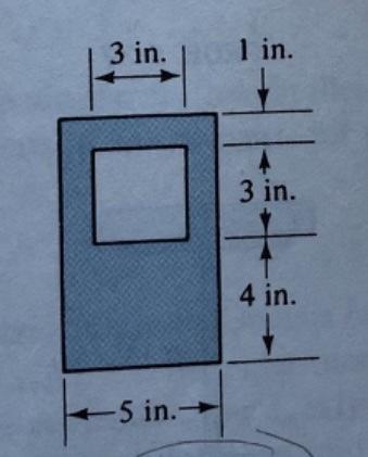 9 62 Determine The Moment Of Inertia I For The Rectangu Lar Area Shown In Fig 9 33 3 In 1 In 3 In 4 In 5 In 2