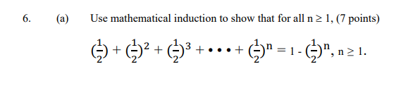 6 A Use Mathematical Induction To Show That For All N 1 7 Points 3 2 C 2 N 1 6 121 1 1