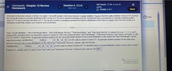 Stid Homework Chapter 12 Review Homework Question 4 12 3 8 Part 1 Of 2 Hw Score 17 9 3 4 Of 19 Points O Points 0 O 1