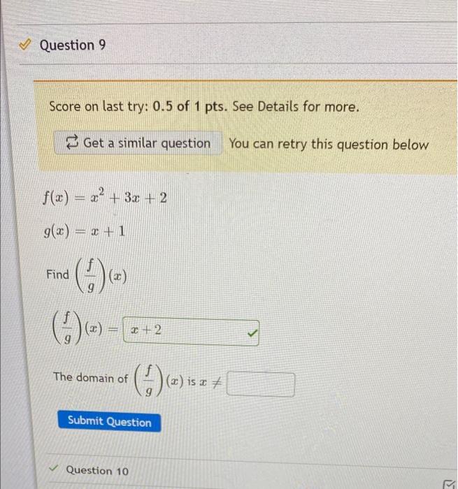 Question 7 Complete The Table Below Be Sure To Simplify Your Fractions 0 4 1 1 3 5 F X 8 1 9 G 2 4 1 3 F 2
