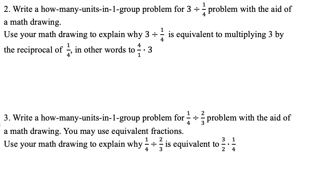 1 2 Write A How Many Units In 1 Group Problem For 3 A Problem With The Aid Of A Math Drawing Use Your Math Drawing T 1