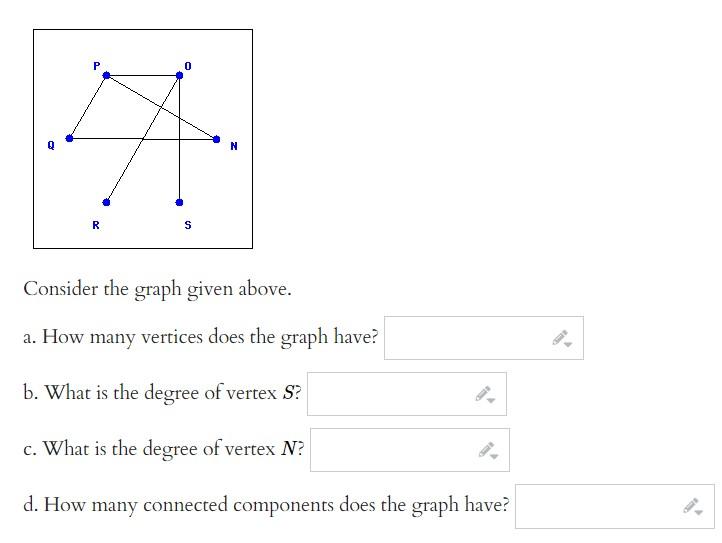 0 R S Consider The Graph Given Above A How Many Vertices Does The Graph Have B What Is The Degree Of Vertex S C 1