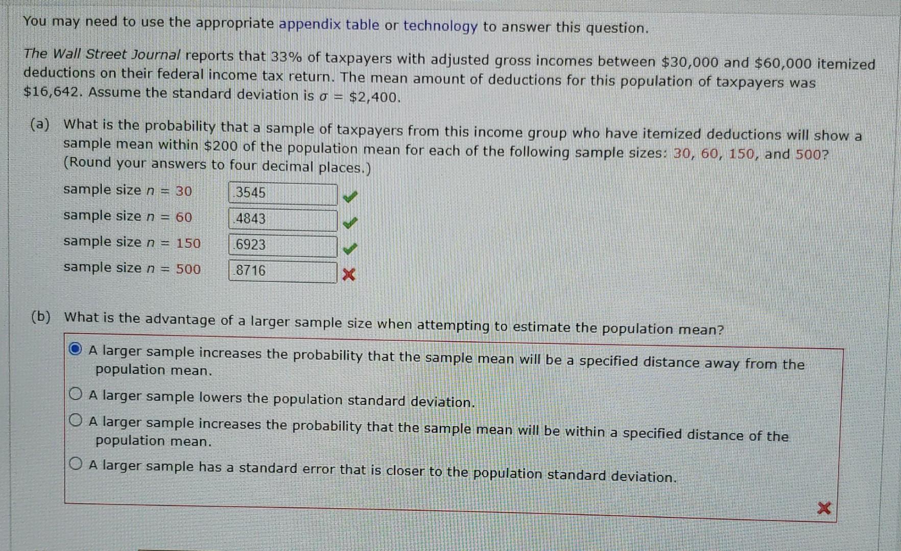 You May Need To Use The Appropriate Appendix Table Or Technology To Answer This Question The Wall Street Journal Report 1