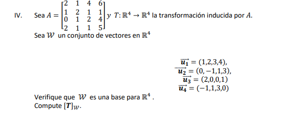 Use Matlab Octave To Solve The Following Translation Let A Matrix And T R 4 R 4 Is The Transformation Induced 1