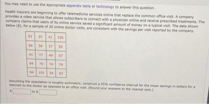 You May Need To Use The Appropriate Appendix Table Or Technology To Answer This Question Health Insurers Are Beginning T 1