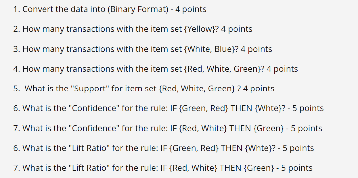 Answer Following Questions 1