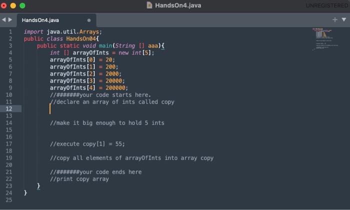 Linregistered Don Wn Handson4 Java Hands On4 Java Import Java Util Arrays Public Class Hands0n04 Public Static Void Ma 1