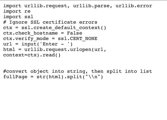 Prompt Use The Firstparser Py Starter Code And Read In The Html Of Any Webpage Of Your Choice Pick Something Safe And 2