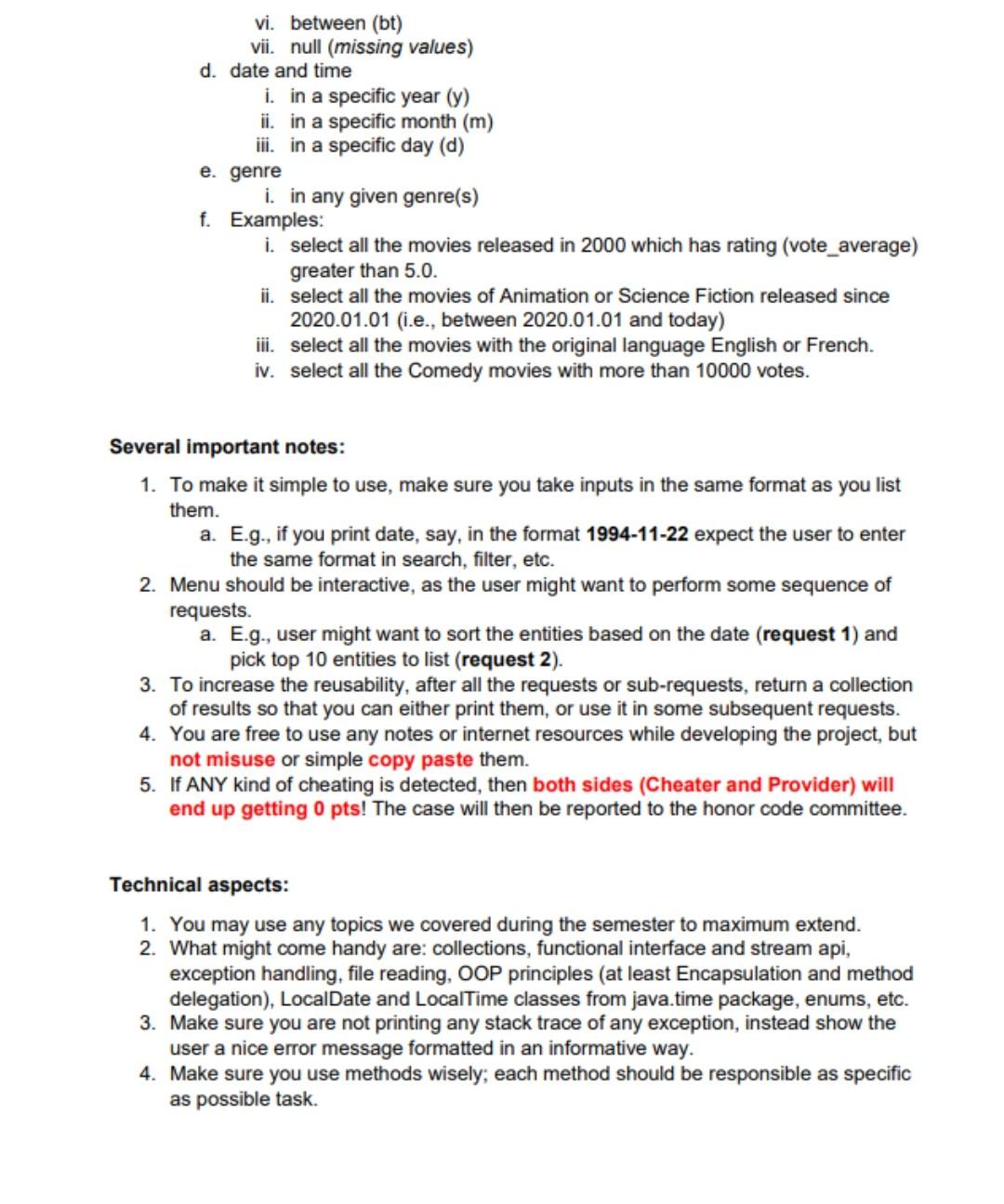 Final Project Requirements This Is A Team Project You Will Be Working On The Project In A Team Of 3 5 People Note I 2