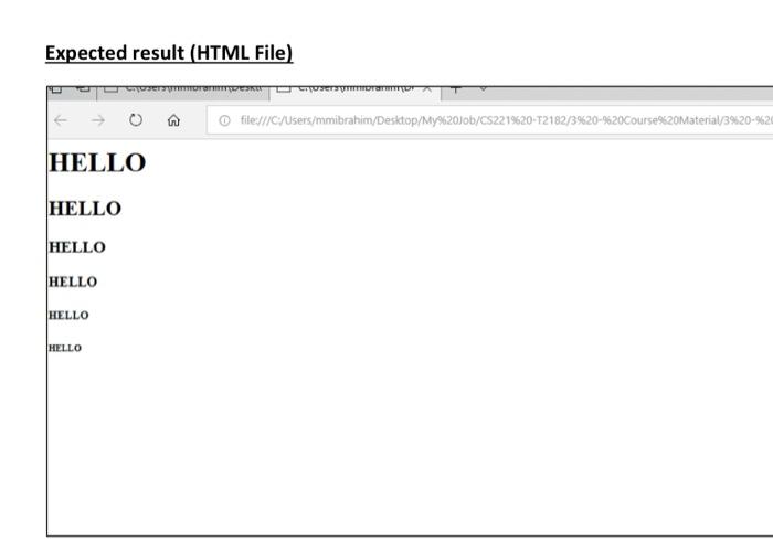 Task 5 Creating A Web Page A Web Designed Need Your Help To Create Small Html File On The Fly While Code Is Running Th 2