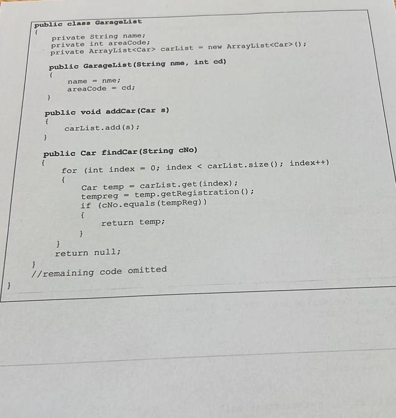 26 Ma Write The Code To Be Included In The Cartest Class Which I Declares A Car Object Called Mycar And Creates It Wi 3