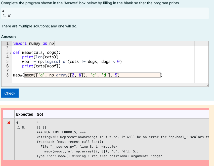 I Have This Task But I Am Getting This Error 1