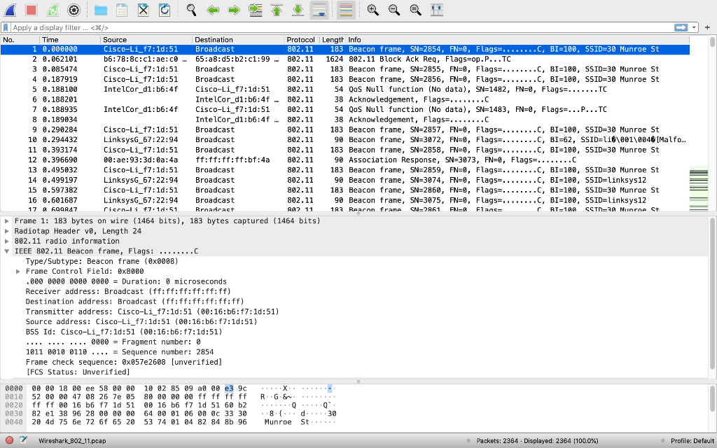 Apply A Display Filter 36 No Time Source Destination Protocol Length Info 1 0 000000 Cisco Li F7 10 51 Broadcas 1