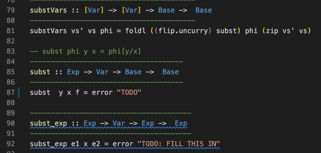 How To Implement Subst And Subst Exp Functions In Haskell 1