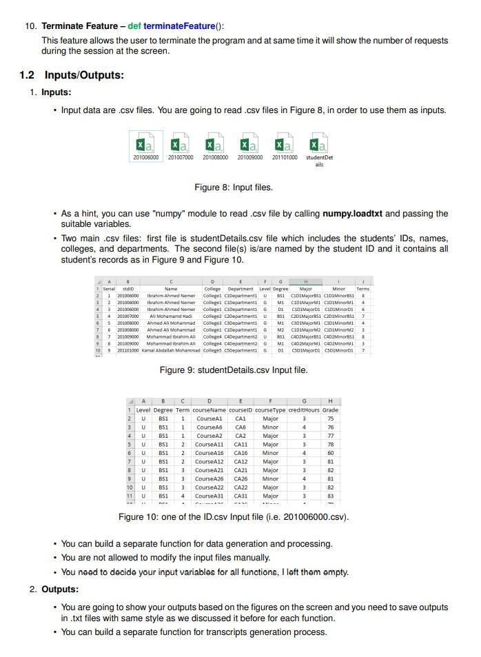 Please I Need The Code For Functions 8 9 10 This Is A Picture Of The Output I Have Posted This Question More Than 5 T 2