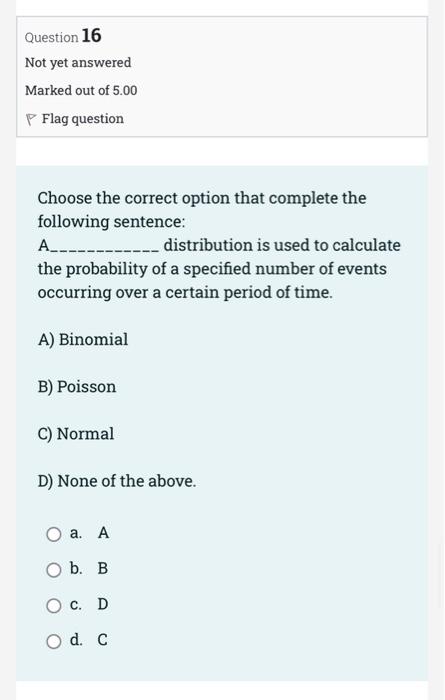 Question 15 Not Yet Answered Marked Out Of 5 00 P Flag Question At Any One Of A Grocery Store S Checkout Counters 1 8 P 2