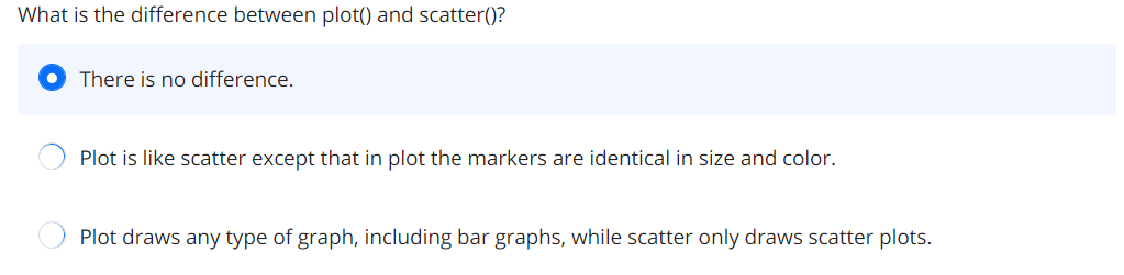 What Is The Difference Between Plot And Scatter There Is No Difference Plot Is Like Scatter Except That In Plot Th 1