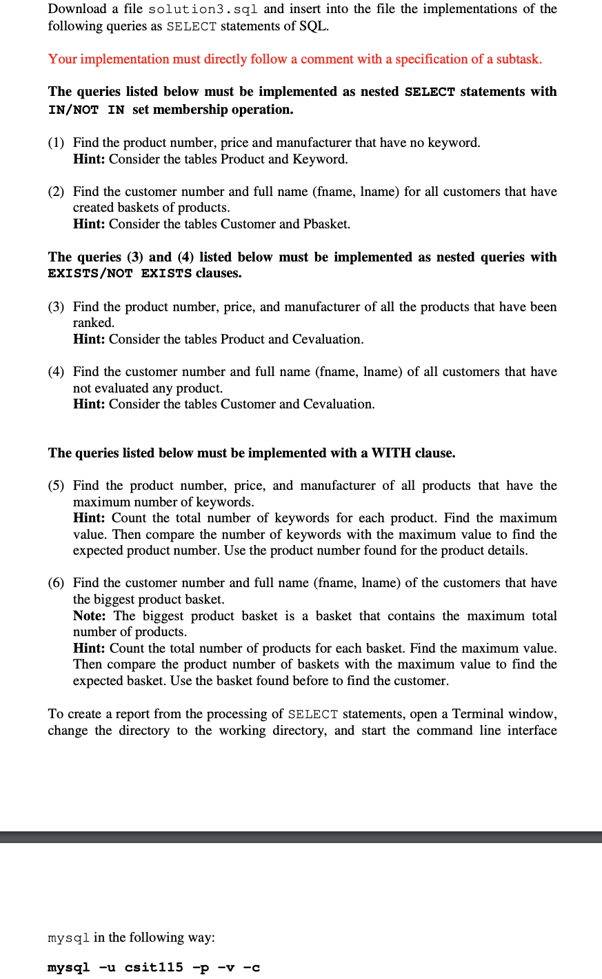 I Need Help With A Sql Task Have Attached The Sample Database Needed Please Read The Task Before Attempting Data Samp 1