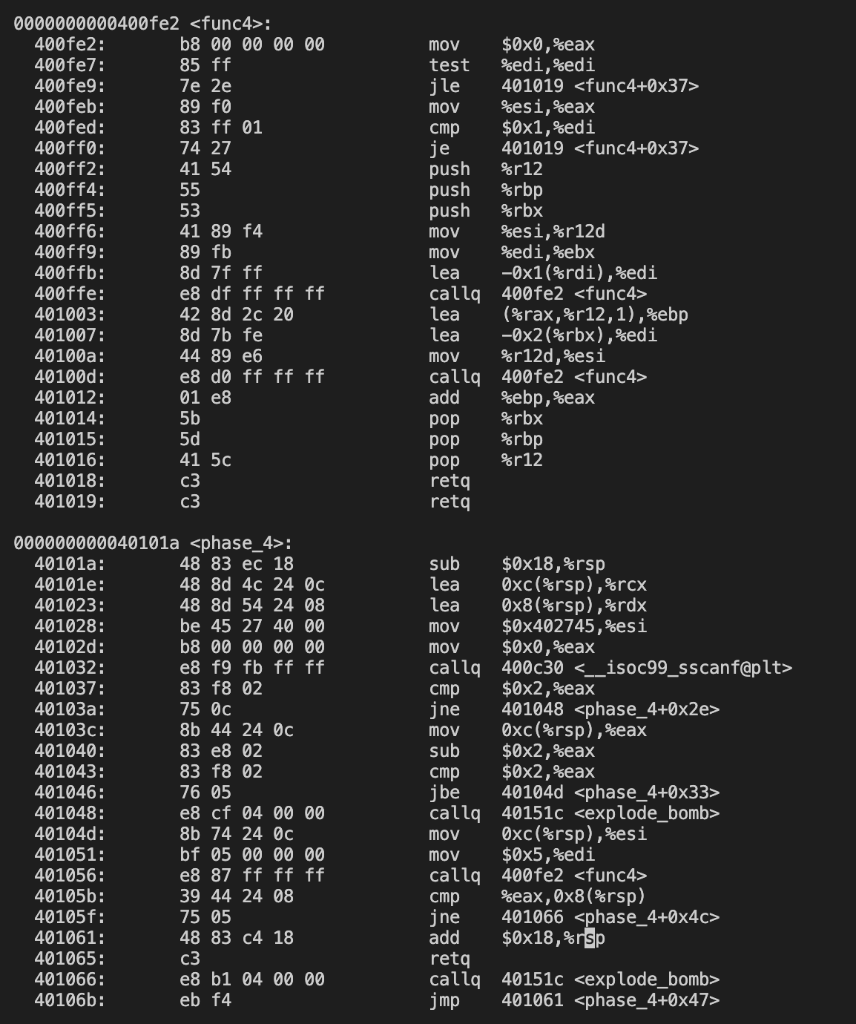 Please Help Me With The Binary Bomb 1