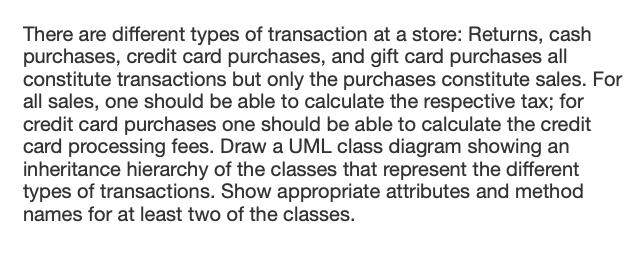 There Are Different Types Of Transaction At A Store Returns Cash Purchases Credit Card Purchases And Gift Card Purch 1