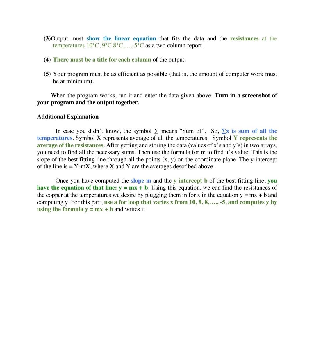 1 1 2 73 La O Project 6 3 1 Regression Analysis A Researcher Needs To Compute Resistence Of Coper Wire Under Extre 2