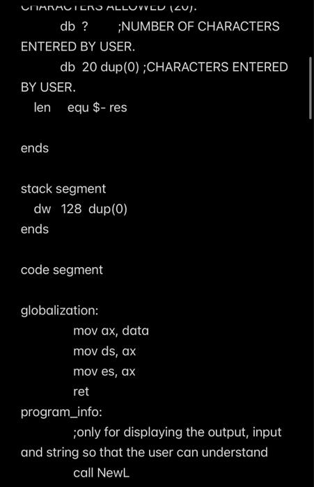 Welcome To The Shift Cipher Program Data Segment Add Your Data Here Enter Db Oah Odh Welcome Db Welcome To The 3