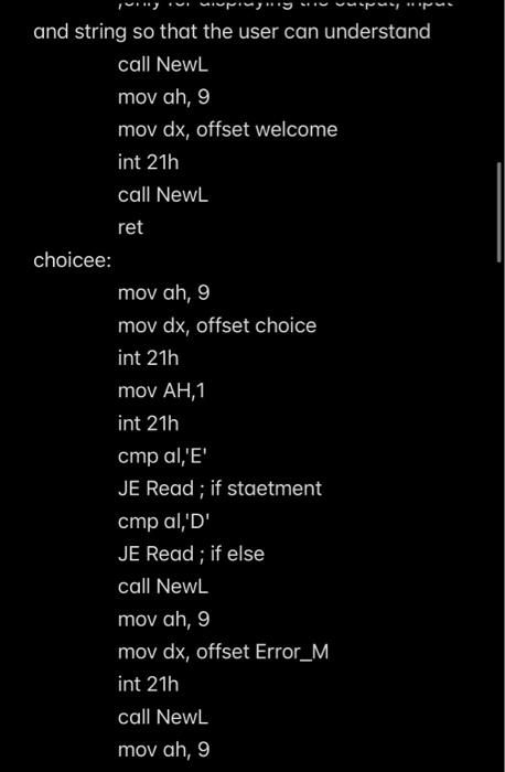 Welcome To The Shift Cipher Program Data Segment Add Your Data Here Enter Db Oah Odh Welcome Db Welcome To The 4