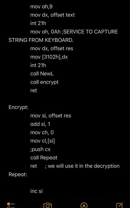 Welcome To The Shift Cipher Program Data Segment Add Your Data Here Enter Db Oah Odh Welcome Db Welcome To The 6