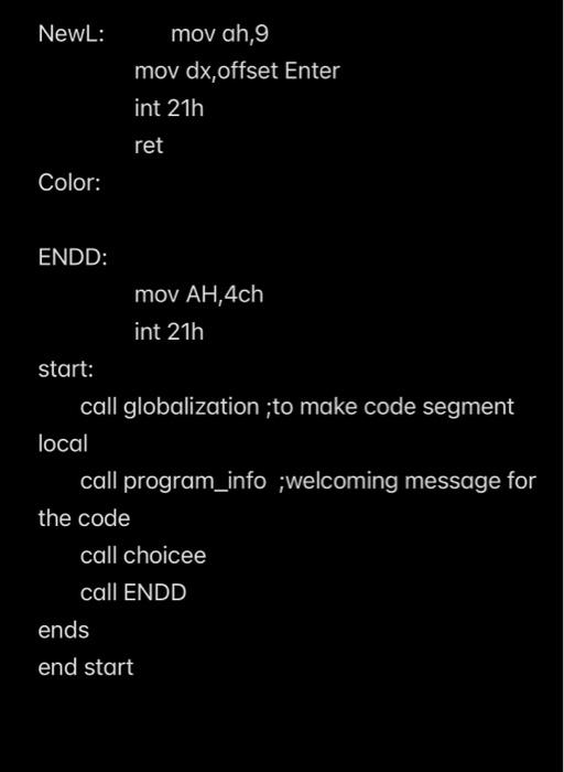 Welcome To The Shift Cipher Program Data Segment Add Your Data Here Enter Db Oah Odh Welcome Db Welcome To The 10