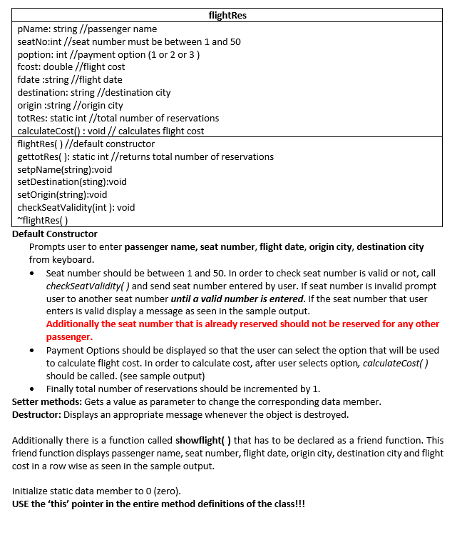 Flightres Pname String Passenger Name Seatno Int Seat Number Must Be Between 1 And 50 Poption Int Payment Opti 1
